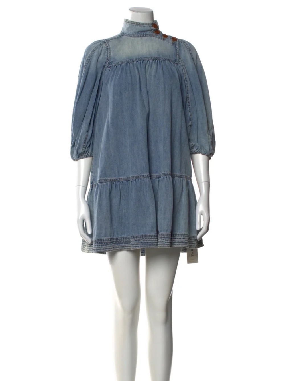 Zimmermann Light Blue Denim Baby Doll Dress